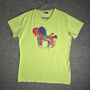 Vintage Laurel Burch T-shirt Dress Size Large/xlarge Artistic Apparel Horses